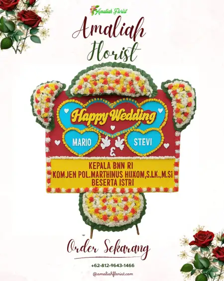 Papan Bunga Pernikahan Batangan